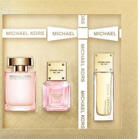 house of michael kors 3 piece mini gift set|michael kors collection.